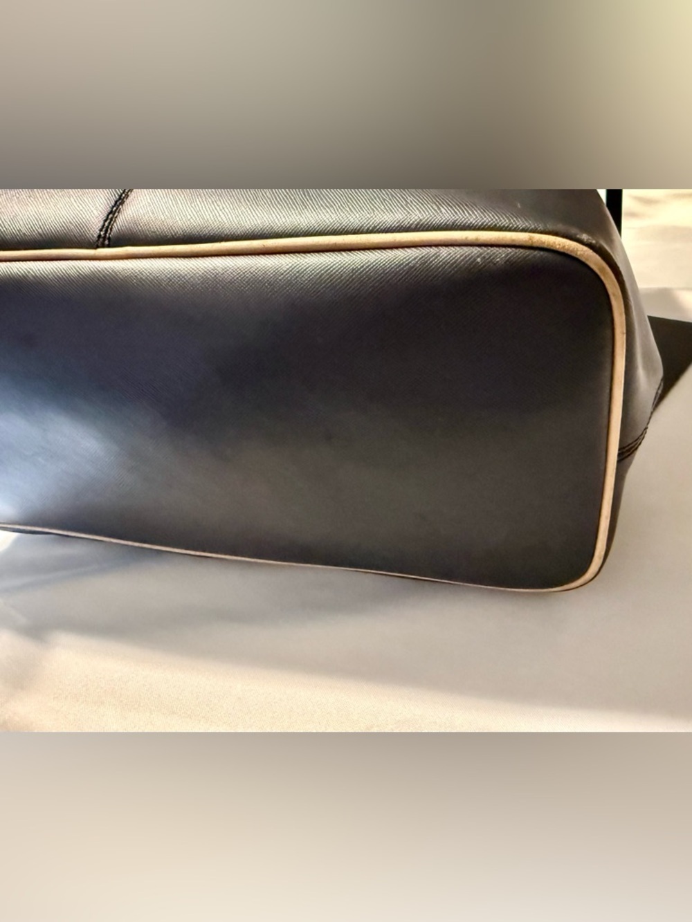Coach Peyton Signature Tote in Black Canvas and Leather Tan Accents - Picture 7 of 15